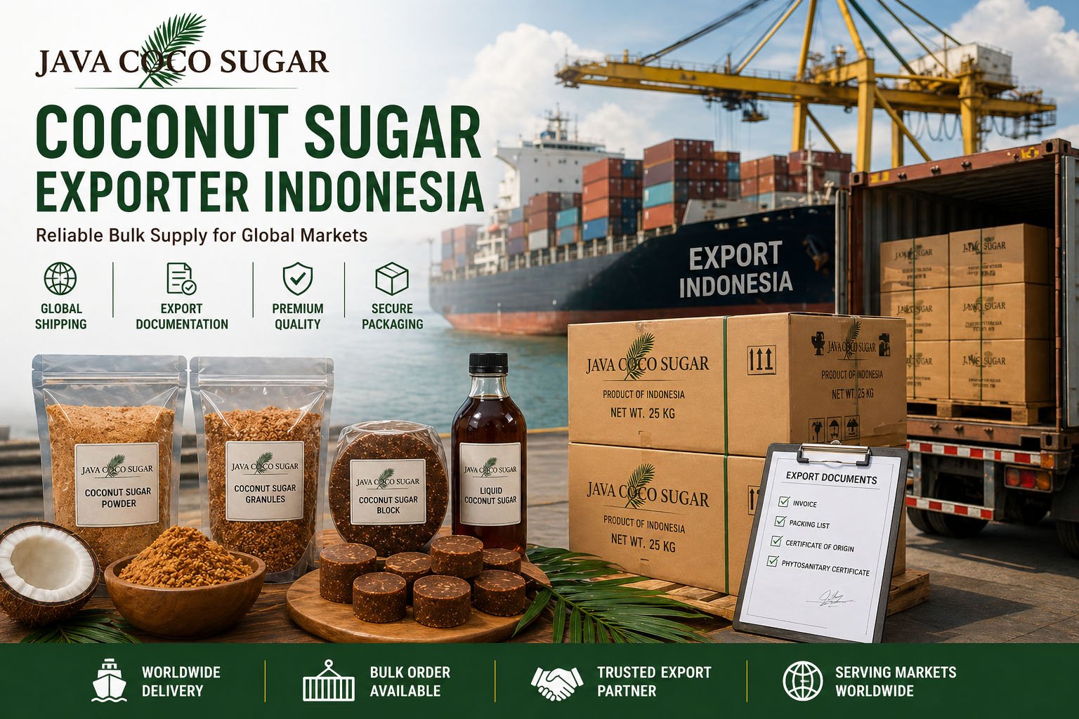 coconut sugar exporter indonesia
