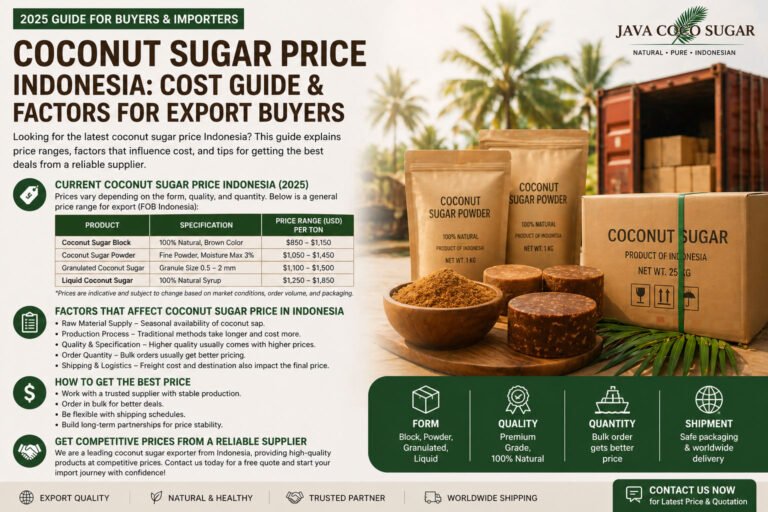 coconut sugar price indonesia