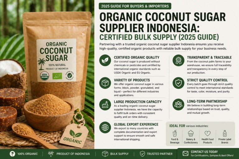 organic coconut sugar supplier indonesia